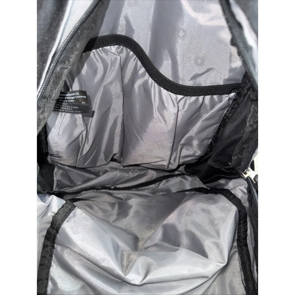 NWT Swiss Gear‎ By Wenger #9350 Backpack Black & Black NEW. 5279